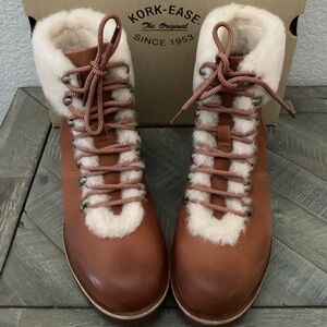Kork-Ease® Winslet Genuine Shearling Trim Bootie (Women) 8.5M